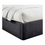 Adam Chenille Fabric Upholstered Queen Bed in Black