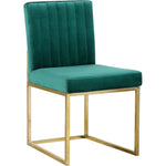 Giselle Velvet Upholstered Dining Chair in Green