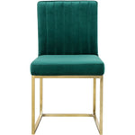 Giselle Velvet Upholstered Dining Chair in Green