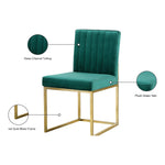 Giselle Velvet Upholstered Dining Chair in Green