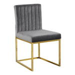 Giselle Velvet Upholstered Dining Chair in Grey
