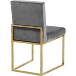 Giselle Velvet Upholstered Dining Chair in Grey