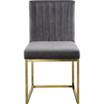 Giselle Velvet Upholstered Dining Chair in Grey