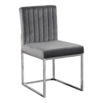 Giselle Velvet Upholstered Dining Chair in Grey