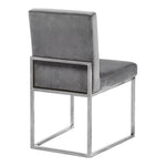 Giselle Velvet Upholstered Dining Chair in Grey