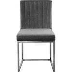 Giselle Velvet Upholstered Dining Chair in Grey