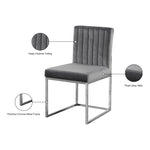 Giselle Velvet Upholstered Dining Chair in Grey