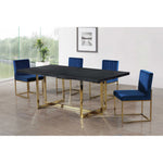 Giselle Velvet Upholstered Dining Chair in Navy