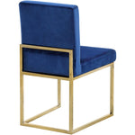 Giselle Velvet Upholstered Dining Chair in Navy