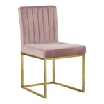 Giselle Velvet Upholstered Dining Chair in Pink