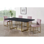Giselle Velvet Upholstered Dining Chair in Pink
