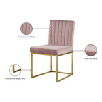 Giselle Velvet Upholstered Dining Chair in Pink
