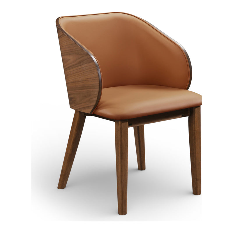 Glenwood Vegan Leather Upholstered Dining Chair in Tan