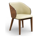 Glenwood Vegan Leather Upholstered Dining Chair in Cream