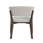 Blake Faux Mohair Wood Armchair in Greige