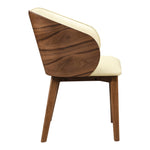 Glenwood Vegan Leather Upholstered Dining Chair in Cream