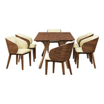 Glenwood Vegan Leather Upholstered Dining Chair in Cream