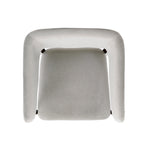 Blake Faux Mohair Wood Armchair in Greige