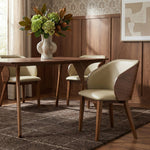 Glenwood Vegan Leather Upholstered Dining Chair in Khaki