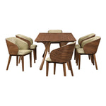 Glenwood Vegan Leather Upholstered Dining Chair in Khaki