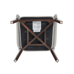 Blake Faux Mohair Wood Armchair in Greige