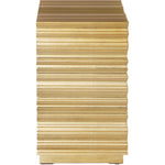 Golda Wood Side Table in Gold