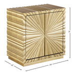 Golda Wood Side Table in Gold