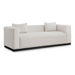 Alfie 90.5" Linen Textured Fabric Upholstered Sofa in Beige