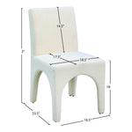Gramercy Linen Textured Fabric Upholstered Dining Chair in Beige