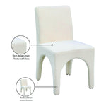 Gramercy Linen Textured Fabric Upholstered Dining Chair in Beige