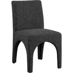 Gramercy Linen Textured Fabric Upholstered Dining Chair in Black