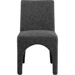 Gramercy Linen Textured Fabric Upholstered Dining Chair in Black