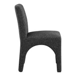Gramercy Linen Textured Fabric Upholstered Dining Chair in Black