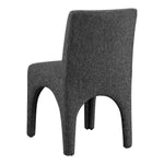 Gramercy Linen Textured Fabric Upholstered Dining Chair in Black