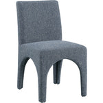 Gramercy Linen Textured Fabric Upholstered Dining Chair in Blue