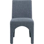 Gramercy Linen Textured Fabric Upholstered Dining Chair in Blue