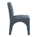 Gramercy Linen Textured Fabric Upholstered Dining Chair in Blue