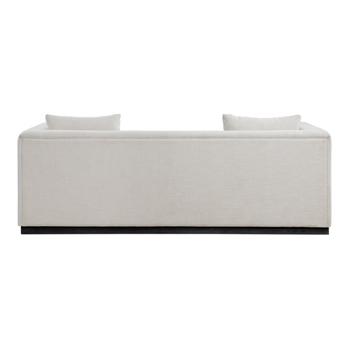 Alfie 90.5" Linen Textured Fabric Upholstered Sofa in Beige