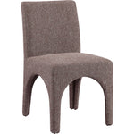 Gramercy Linen Textured Fabric Upholstered Dining Chair in Brown
