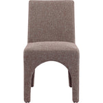 Gramercy Linen Textured Fabric Upholstered Dining Chair in Brown