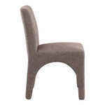 Gramercy Linen Textured Fabric Upholstered Dining Chair in Brown