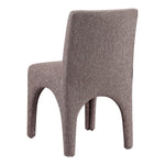 Gramercy Linen Textured Fabric Upholstered Dining Chair in Brown