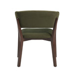 Blake Faux Mohair Wood Armchair in Green