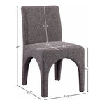 Gramercy Linen Textured Fabric Upholstered Dining Chair in Brown