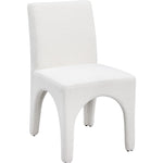 Gramercy Linen Textured Fabric Upholstered Dining Chair in Cream