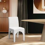 Gramercy Linen Textured Fabric Upholstered Dining Chair in Cream