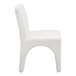 Gramercy Linen Textured Fabric Upholstered Dining Chair in Cream