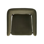 Blake Faux Mohair Wood Armchair in Green