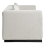 Alfie 90.5" Linen Textured Fabric Upholstered Sofa in Beige