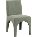 Gramercy Linen Textured Fabric Upholstered Dining Chair in Green